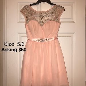 Peach Homecoming dress